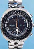 SEIKO ARMBANDCHRONOGRAPH, AUTOMATIK, REF.- NR. 180946, JAPAN UM 1972, EDELST. MASSIV, EDELST.-BAND, BODEN GESCHR., LüNETTE ZUR ...