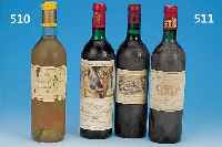 DREI FLASCHEN ROTWEIN, CHATEAU MOUTON ROTH- SCHILD PREMIER CRU CLASSé 1975, ETIKETT GESTALTET NACH PICASSO; CHATEAU LAFITE ROTH- SCHILD ...