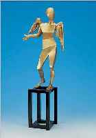 DALI, SALVADOR, DER KUBISTISCHE ENGEL, BRONZEFIGUR POLIERT, ED. DEMART PRO ARTE, HEIDELBERG 1987, NUM. 453/990, MIT ZERTIFIKAT,HöHE CA. ...