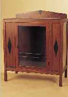 KLEINE VITRINE, ENGLAND, 20ER JAHRE, NUßBAUMFURNIER, 116 X 43 X 26 CM
