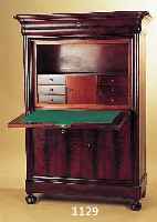 STANDSEKRETäR, BIEDERMEIER, UM 1840, , MAHAGONI MASSIV, 155 X 110 X 52 CM, FURNIERSCHäDEN, EINIGE äLTERE, ...