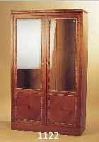 SCHRANK, DEUTSCH, UM 1900, MAHAGONIFURNIER, GLASEINSäTZE FACETTIERT, KL. INTARSIEN, 159 X 95 X 39 CM, GEBRAUCHSSPUREN, VIER ...