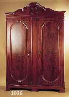 GROßER KLEIDERSCHRANK, DEUTSCH, UM 1880, MAHGAGONIFURNIER AUF EICHEKORP., 238 X 167 X 62 CM, SPIEGELFURNIER, L. ...