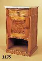 ZWEI NACHTSCHRäNKCHEN, DEUTSCH, UM 1910/20, ESCHEFURNIER, Z.T. WURZELFURN., 68 X 39 CM, MIT MARMORPLATTEN