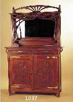 AUFSATZSCHRANK, DEUTSCH, UM 1900, EICHE MASSIV, 188 X 120 X 49 CM, FACH- SCHNITZEREIEN IN DEN TüRKASSETTEN, REICH FLORAL ...