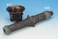 MöRSER, UM 1760, BRONZE, H. 9 CM, D. 13 CM, AM BODEN DURCHRIEBEN