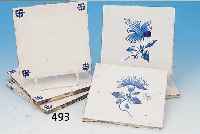 30 FLIESEN, HOLLAND, 1870-90, KERAMIK, 13 X 13 CM, BLUMEN UND BAUMMOTIV, L. ALTERS- SPUREN