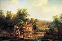 UNBEKANNTER KüNSTLER, UM 1860, ÖL/LWD., DüSSELDORFER SCHULE, ROMANTISCHE FLUßLAND- SCHAFT, ÖL/LWD., GROßE VARIANZ IN DEN GRAU- UND ...