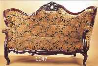 SOFA, LOUIS-PHILIPPE UM 1850, DEUTSCH, WEICHHOLZKORPUS MIT MAHAGONIFURNIER, Z.T. SEHR DICK AUFGELEGT, MITTELTEIL MIT SCHöNER FREIER ...