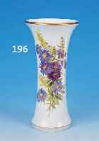 VASE, MEISSEN, UM 1860/80, PORZELLAN, FEINE BUNTE BEMALUNG, GROßES AUSSERGEWöHNLICHES BLUMENBOUQUET, QUALITäTVOLL, GOLDRAND, H. 24,5 CM