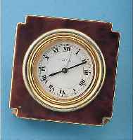 CARTIER TISCHWECKER, REF.-NR. 7512/06733, SCHWEIZ UM 1965, METALL VERG., CHINALACK BER.,EMAILFARB. KONTRASTZIFFERBL., 15 ST., SCHWEI- ZER ...