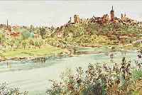 MüLLERS, RUDI, MANNHEIM/HEIDELBERGER MALER, KONVOLUT AUS 12 HANDKOLORIERTEN RADIERUNGEN, VERSCH. LANDSCHAFTSANSICHTEN, UNTERSCH. GRößENBLATTGR. ...