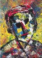 KOPP, HORST ALEXANDER, GEB. 1929, PORTRäT, MISCHTECHNIK AUF PAPIER, RE. U. HANDSIGN., CA. 38 X 29.5 CM, PP
