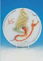 ROSENTHAL JAHRESTELLER IN GLAS, 1979, VON SALVADOR DALI, NUM. 2100/3000, JUBILäUMSAUS- GABE 100 JAHRE ROSENTHAL, D. CA. 37 CM, IN ORIG. ...