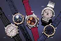 BREITLING ARMBANDCHRONOGRAPH, REF.-NR. 81950/2548, SCHWEIZ UM 1988, EDELST. MATT., BODEN U. KRONE GESCHR., DRüCKER SOWIE REITER AUF RAST. ...