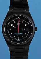 ORFINA HERRENARMBANDUHR PORSCHE-DESIGN, REF.-NR. 7156, SCHWEIZ UM 1996, EDELST., EDEL-ST.-BAND SCHW. MATT., BASISKAL. ETA, MINERAL- FLACHGL., ...