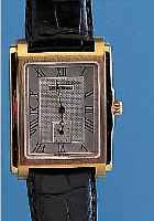 LOUIS ERARD HERRENARMBANDUHR, REF.-NR. 45108, SCHWEIZ UM 1997, METALL HARTVERG., LüNETTE SAT., BODEN GEDR., SAPHIRFLACHGL., GUILL. U. ...