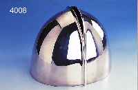 DESIGNERVASE SABATINI, ITALIEN, METALL VERSILBERT, STIL. HELMFORM, TYPISCHES, AUS- GEFALLENES DESIGN, SCHWERE AUSFüHRUNG, H CA. 20 CM, SEHR ...