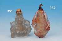 SNUFFBOTTLE, CHINA, 20. JH., ACHAT, H. 5.5 CM, REICH GESCHNITZT