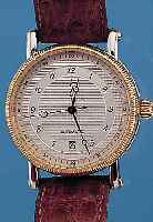 J.E. HERRENARMBANDUHR DOCTOR'S WATCH, REF.- NR. 019/999, SCHWEIZ 1995, EDELST., TEILW. SAT., TEILW. POL., VERST. BANDSTEGE SOWIE KRONE ...