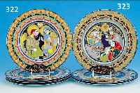 VIER TELLER, ROSENTHAL, 1975/76 UND 1979 UND 1980, PORZELLAN, D. 28.5 CM