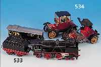 EISENBAHN, DEUTSCH, 50ER JAHRE, U.S. ZONE, BLECH, BESTEHEND AUS EINER LOKOMOTIVE, MIT TENDER UND DREI WAGGONS
