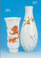 VASE, ROSENTHAL, PORZELLAN, HANDBEMALT, H. 47 CM, BEZ. KöNIGER