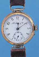 HENRY MOSER & CIE HERRENARMBANDUHR, REF.-NR.122089, SCHWEIZ/RUSSLAND UM 1912, NICKEL, RUNDGEH., SCHARNIERBANDANST., BODEN U. 2. GLASR. ...