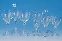 SECHS WEINGLäSER, FRANKREICH, 20. JHD., SIGN. DAUM NANCY, FARBLOSES GLAS, H. CA. 18 CM