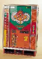 SPIELAUTOMAT, NSM, ROTAMINT GOLDENE 7, 1981, FUNKTION NICHT GEPRüFT, DA OHNE STECKER MIT SCHLüSSEL, 86 X 59 X 27.5 CM
