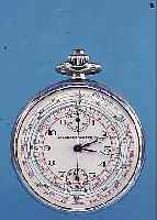 TAVANNES WATCH CO TASCHENUHR-CHRONOGRAPH LEPI-NE, REF.-NR. 1098, SCHWEIZ UM 1930, VERCHR., EMAILZIFFERBL. IM ZENTRUM BESCHäD., MULTI- ...