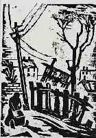 BAERWIND, RUDI, 1910-1982, KONVOLUT AUS VIER HOLZSCHNITTEN: 1 X PARIS MONTPARNASSE, HANDSIGN. UND DAT. 1932, CA. 32 X 23 CM; 1 X ...