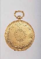 HERREN/DAMENTASCHENUHR LEPINE, REF.-NR. 10066, SCHWEIZ UM 1860, GG 750/000, RAND WIE PENDANT U. BüGEL RELIEFIERT, RüCKS. BLüTEN- DEKOR, ...