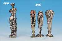 PETSCHAFT, FRANKREICH, UM 1900, METALLGUß BRONZIERT, H. 9 CM, IN FORM EINER ANTIKEN BüSTE