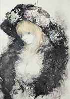 BACHMANN, OTTO, *1915 LUZERN - 1996 ASCONA, PORTRäT EINER JUNGEN DAME, 1975, FARB- LITHOGRAPHIE AUF BFK RIVES, SIGN. DAT. U. BEZ. ...