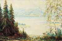 HEYDENDAHL, W. R., 19./20. JH., DüSSEL- DORFER SCHULE, HIER: BLICK AUF EINEN ALPENSEE,ÖL/LWD., SIGN., 61 X 81 CM, R.
