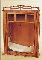 WANDSCHRäNKCHEN, JUGENDSTIL, UM 1900, WEICHHOLZ, VERGLAST, L. ALTERSSCHäDEN, 70 X 51 X 19 CM