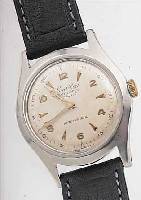 KONVOLUT: 2 HERRENARMBANDUHREN, 40ER JAHRE, 1X METRO FüR FLIEGER, WOHL TSCHECHESLOWAKAI, SO GRAV. RüCKS., 1947, NACHVERCHR., LüNETTE DREHB. ...