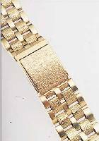 UHRENGOLDBAND FüR HERREN, GG 585/000, STEG.-BREITE 18 MM, L. VON STEG ZU STEG CA. 14,5 CM,33 G, L. TRAGESP.
