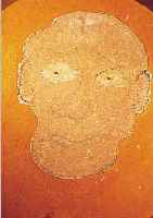 MüHLENHAUPT, KURT, * 1921, MISCHTECHNIK AUF SPANPLATTE, D. 94 CM, SELBSTPORTRAIT, L. ALTERSSCHäDEN, SIGNIERT