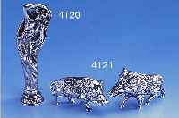 PETSCHAFT: JUGENDSTILDAME, 925ER SILBER, MASSIVE AUSF., DEUTSCH NACH 1950, CA. 214 G, H CA. 11 CM, SIEGEL UNGESCHNITTEN