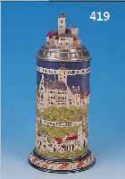 DECKELHUMPEN, VILLEROY & BOCH, DATIERT 1904, FEINSTEINZEUG, H.CA.30 CM, MODELLNUMMER 2828, AN DER BURGENDECKELBEKRöNUNG, MIN. ...