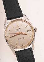 KONVOLUT: 2 TISSOT HERRENARMBANDUHREN, BEIDE EDELST., 1X GESCHR., AUTOMATIK, MODELL VISODATE (SEASTAR), KAL. 784, UM 1965, LEDERB.NEU, EZ 2, ...