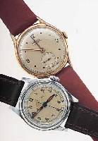 KONVOLUT: 3 REVUE HERRENARMBANDUHREN, VERSCH. FERTIGUNGSZEITEN U. -ARTEN, 1X SPORT, EDELST., UM 1938, 15 ST., WERK VERG., KAL. UN-GED., ORIG. ...