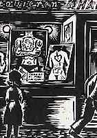 MASEREEL, FRANS, 1898-1972, ZWEI HOLZSCHNIT-TE AUS DER MAPPE: DAS GESICHT HAMBURGS, BEIDE HANDSIGNIERT, AUF JAPANPAPIER, GESAMTAUFL. 200 ...