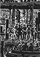 MASEREEL, FRANS, 1898-1972, ZWEI HOLZSCHNIT-TE AUS DER MAPPE: DAS GESICHT HAMBURGS, BEIDE HANDSIGNIERT, AUF JAPANPAPIER, GESAMTAUFL. 200 ...