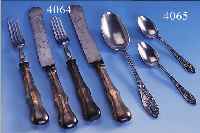 12-TEILIGES BESTECK, 13LöTIGES SILBER, ÖSTERREICH UM 1860, GRIFFE GEFüLLT, GEBR.TEILEMETALL, ALTERSBED. GEBR.SPUREN BZW. Z.T. L. VERDELLT, ...