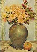 FRIES, PAUL, DAT. 1948, ÖL/LWD., AUF PAPPE, STILLEBEN, 41 X 34 CM