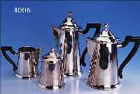 4-TEILIGES KAFFEESET, ITALIEN UM 1965-1975, 800ER SILBER, KLASSIZISTISCH, BEST. AUS: KAFFEEKANNE, TEEKANNE, SAHNEGIEßER UND ZUCKER-DOSE MIT ...
