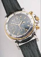 SECTOR ARMBANDCHRONOGRAPH GOLDEN EAGLE, REF.-NR. 2298, SCHWEIZ UM 1990, EDELST. MASSIVBODEN U. KRONE GESCHR., BEI FERTIGST. WASSER- D., BOMB. ...